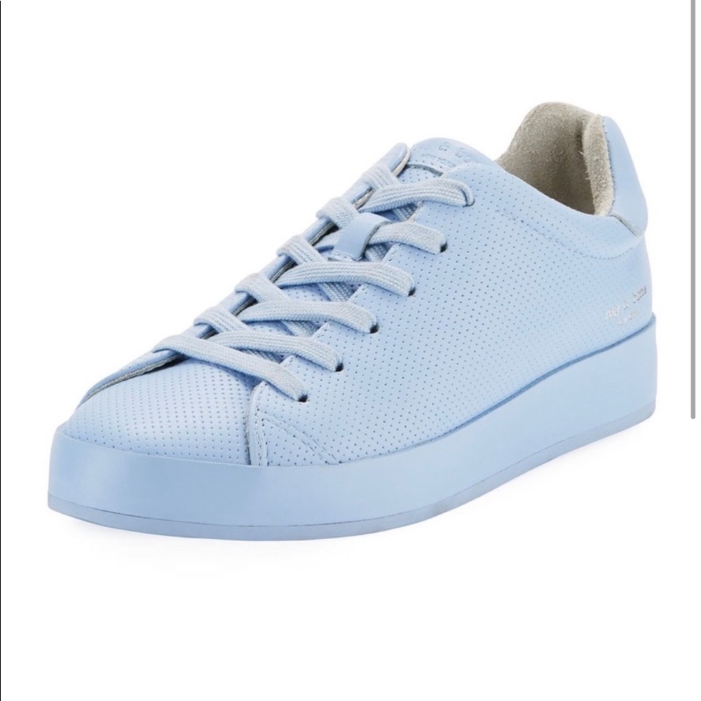 NEW Rag&Bone leather sneakers sky blue size 8